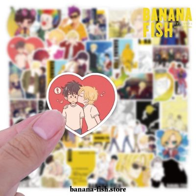 2021 Style 50Pcs Banana Fish Stickers Waterproof