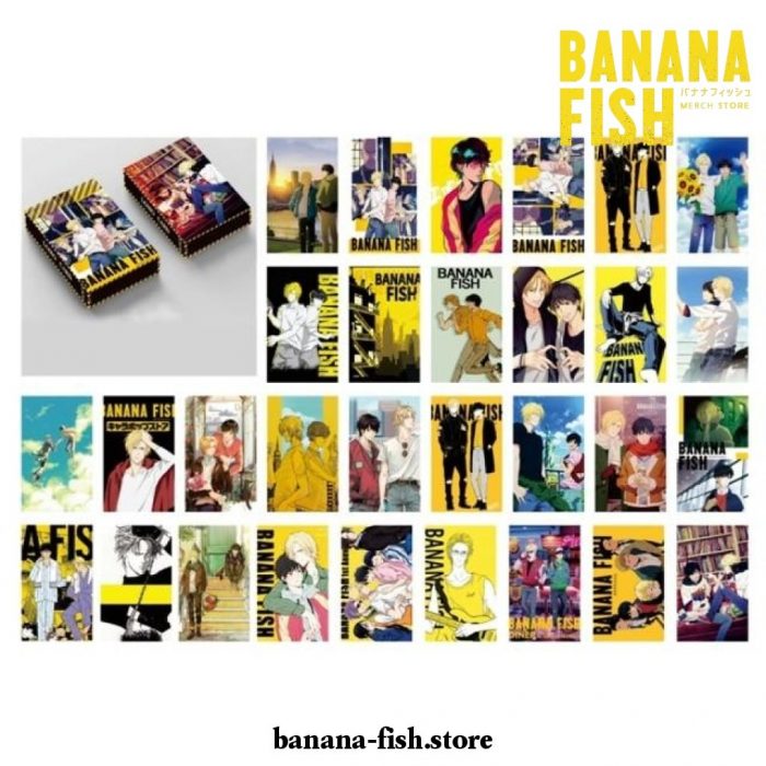 30 Pcs/set Banana Fish Card Sticker