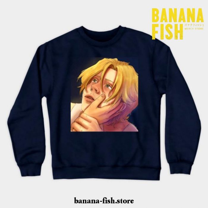 Ash Lynx Banana Fish Crewneck Sweatshirt Navy Blue / S