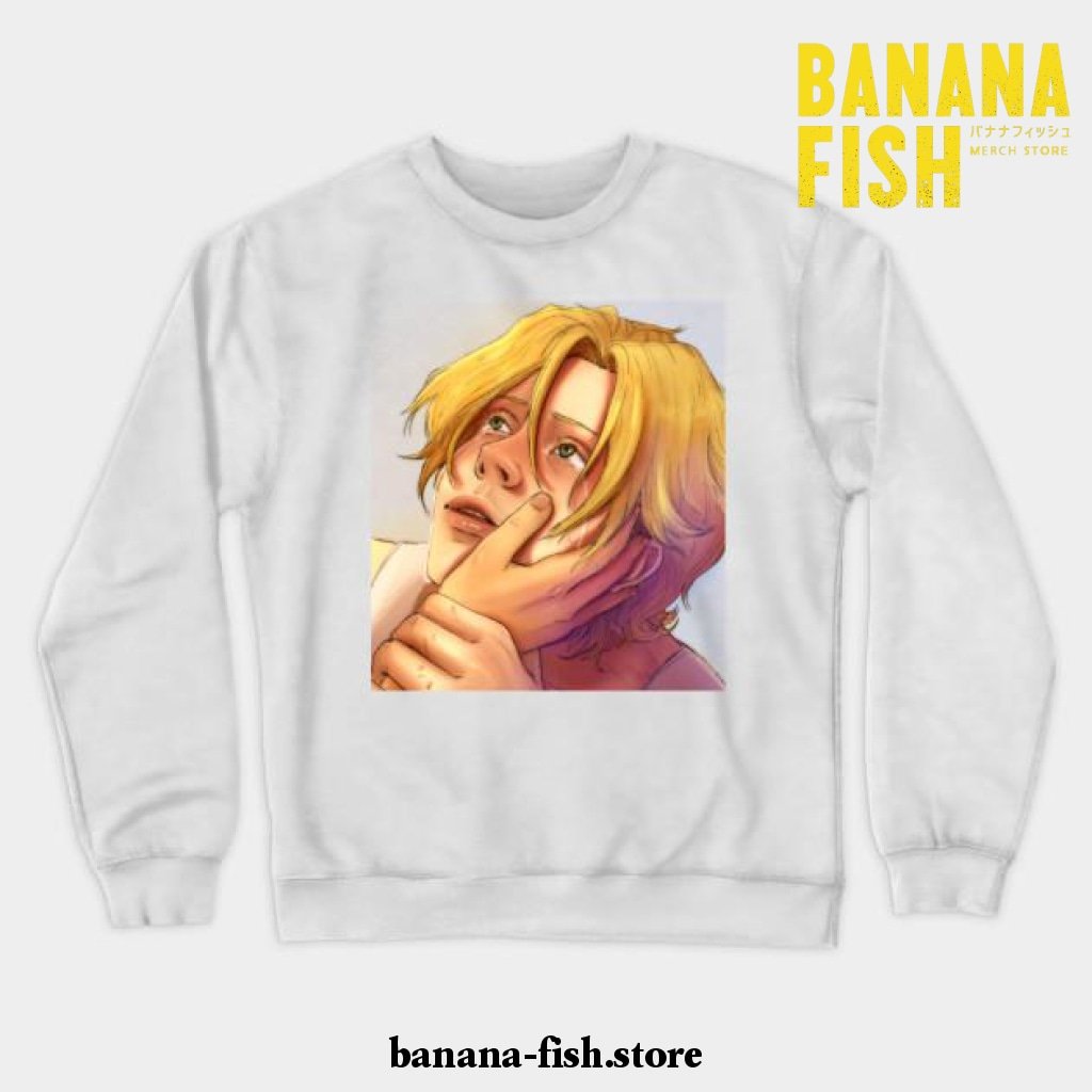 Ash Lynx Banana Fish Crewneck Sweatshirt White / S