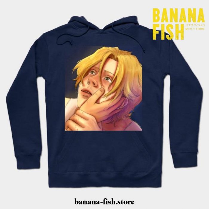 Ash Lynx Banana Fish Hoodie Navy Blue / S