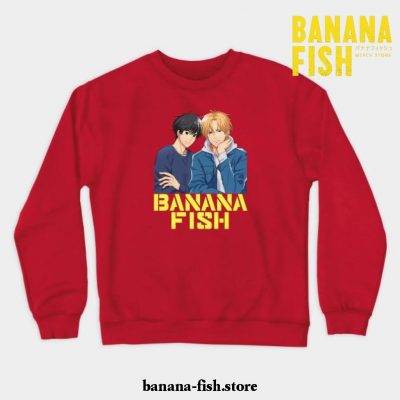 Banana Fish Ash Lynx Anime Crewneck Sweatshirt Red / S