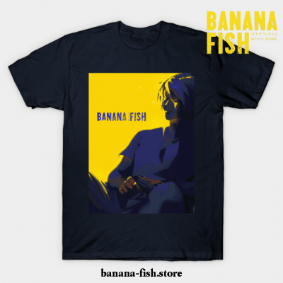 Banana Fish Ash Lynx Anime T-Shirt Navy Blue / S