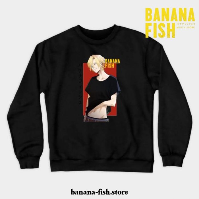 Banana Fish Ash Lynx Eiji Okumura Anime Crewneck Sweatshirt Black / S