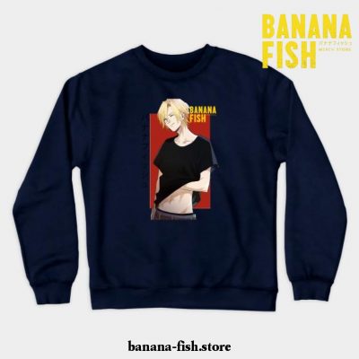 Banana Fish Ash Lynx Eiji Okumura Anime Crewneck Sweatshirt Navy Blue / S