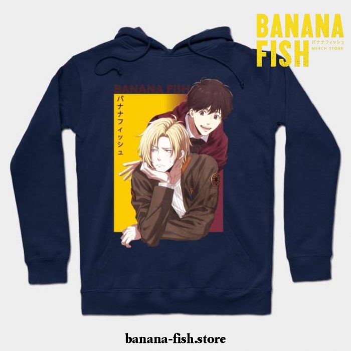 Banana Fish Ash Lynx Eiji Okumura Anime Hoodie 02 Navy Blue / S