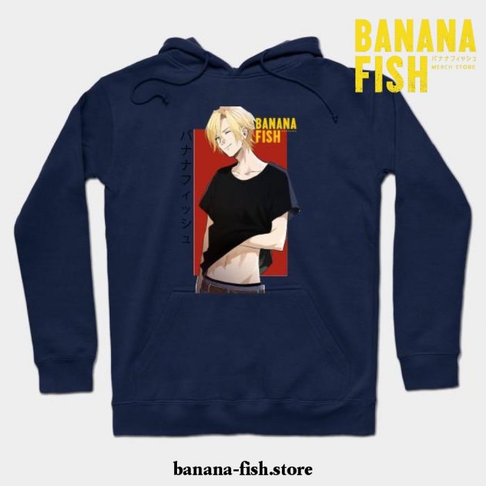 Banana Fish Ash Lynx Eiji Okumura Anime Hoodie Navy Blue / S