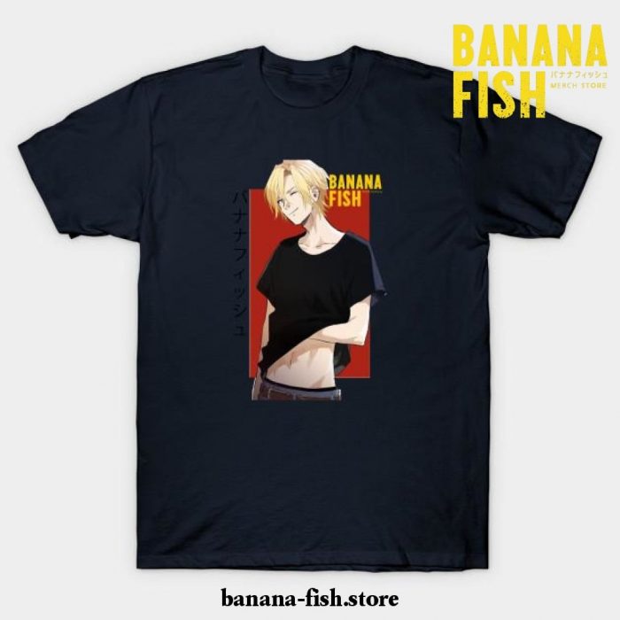 Banana Fish Ash Lynx Eiji Okumura Anime T-Shirt Navy Blue / S