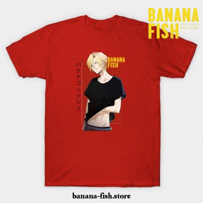 Banana Fish Ash Lynx Eiji Okumura Anime T-Shirt Red / S