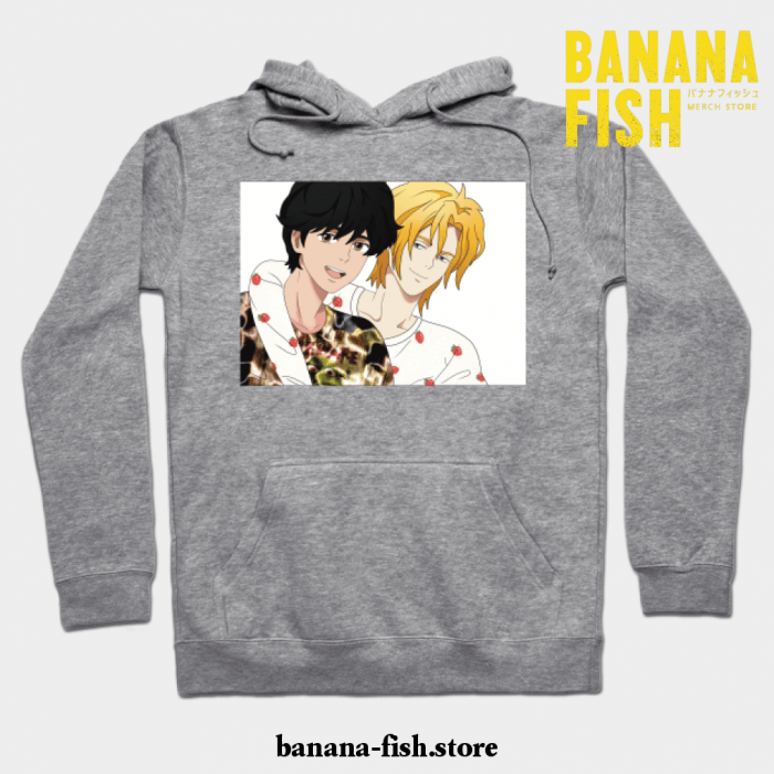 Banana Fish Ash Lynx Eiji Okumura Hoodie Gray / S