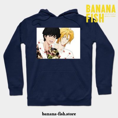 Banana Fish Ash Lynx Eiji Okumura Hoodie Navy Blue / S