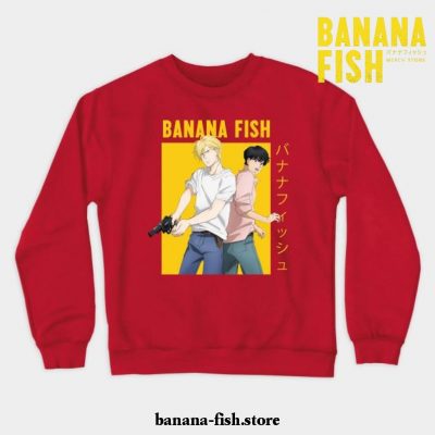 Banana Fish Ash Lynx Eiji Okumura Yaoi Anime Crewneck Sweatshirt White / S