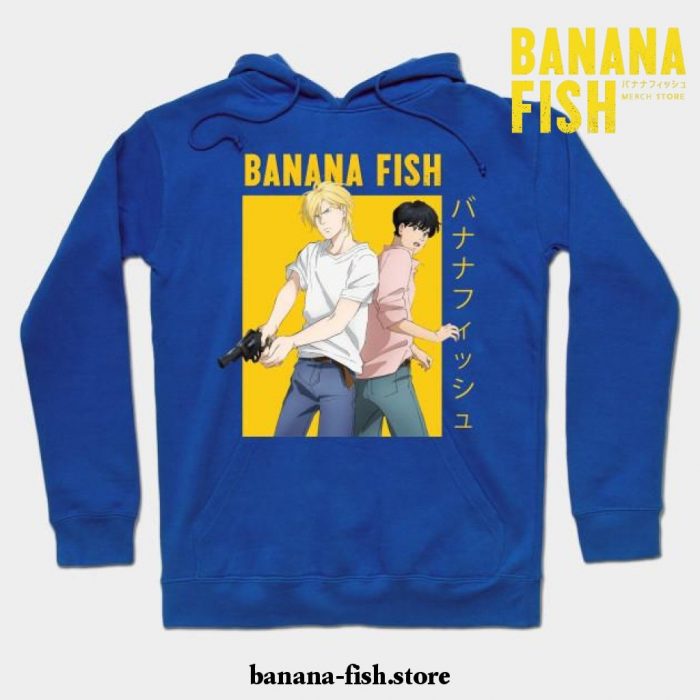 Banana Fish Ash Lynx Eiji Okumura Yaoi Anime Hoodie Blue / S