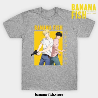 Banana Fish Ash Lynx Eiji Okumura Yaoi Anime T-Shirt Gray / S