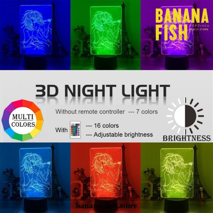 Banana Fish Ash Lynx Handsome 3D Led Lamp Night Light