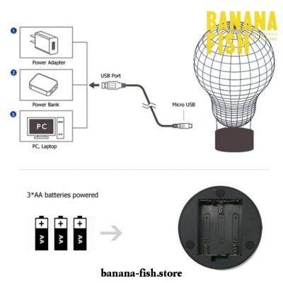 Banana Fish Ash Lynx Lamp Led Nightlights 7 Color