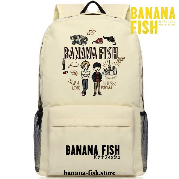 Banana Fish Backpack Oxford School Bag Teenage