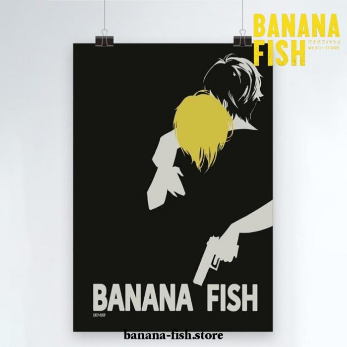 Banana Fish Couple Black Wall Art