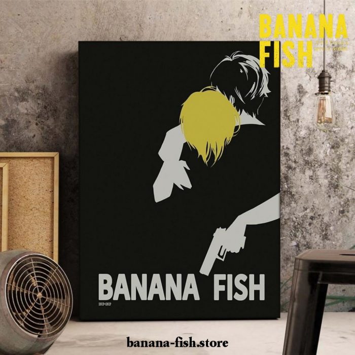 Banana Fish Couple Black Wall Art