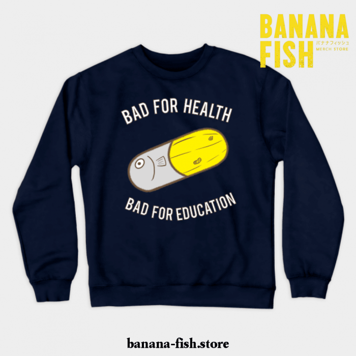 Banana Fish Crewneck Sweatshirt Navy Blue / S