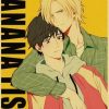 Banana Fish Eiji & Ash Hug Vintage Kraft Paper Poster