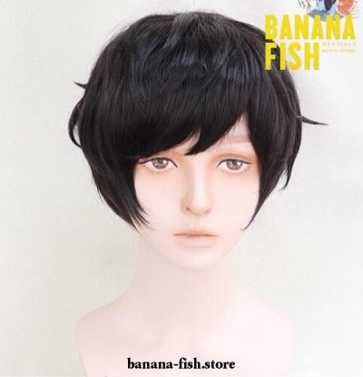 Banana Fish Eiji Okumura Cosplay Wigs Short Black