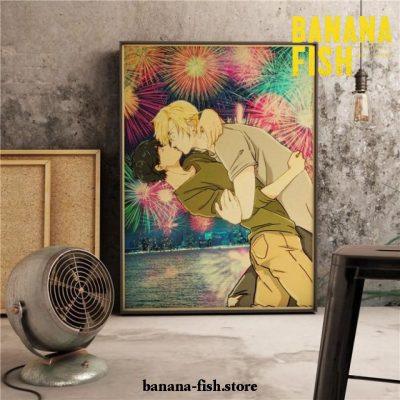 Banana Fish Kiss Wall Art