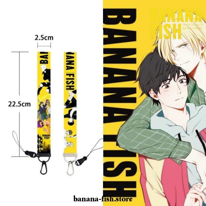 Banana Fish Lanyards Fashion Ribbon Keychain