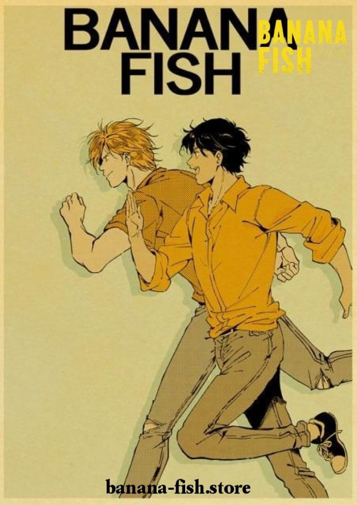 Banana Fish Yellow Vintage Kraft Paper Poster