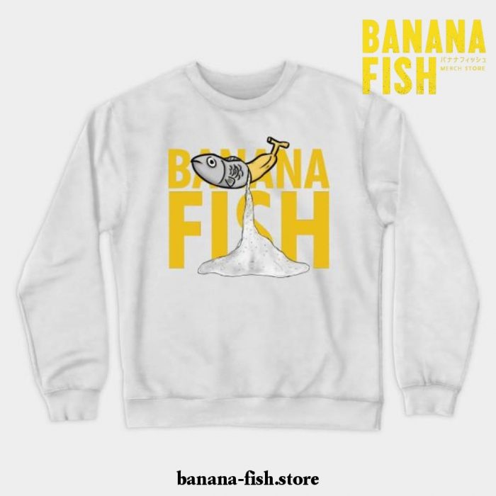 Bananish Crewneck Sweatshirt White / S