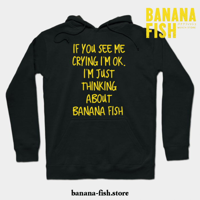 Crying Over Banana Fish Hoodie Black / S