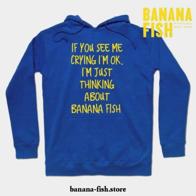 Crying Over Banana Fish Hoodie Blue / S