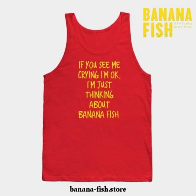 Crying Over Banana Fish Tank Top Red / S