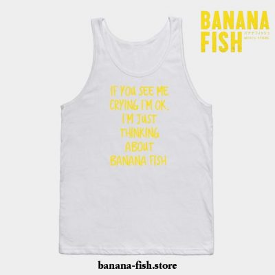 Crying Over Banana Fish Tank Top White / S