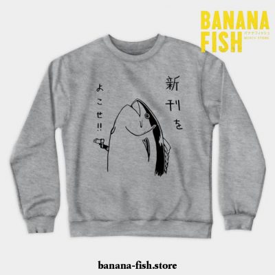 Fish Holdup Crewneck Sweatshirt Gray / S