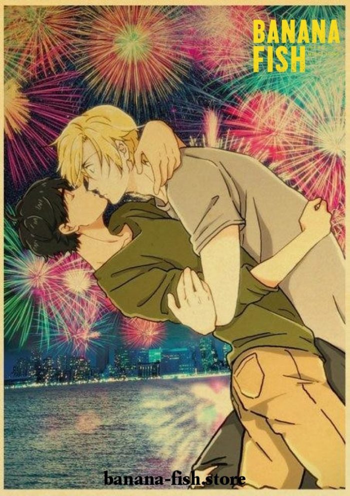 Kiss Banana Fish Kraft Paper Poster