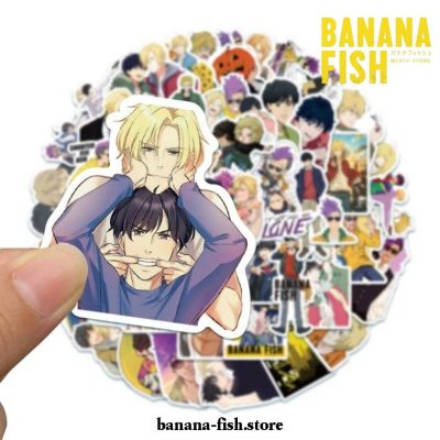 New Style 10/50Pcs Packs Banana Fish Graffiti Stickers Waterproof 10Pcs-Random