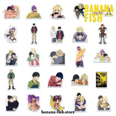 New Style 10/50Pcs Packs Banana Fish Graffiti Stickers Waterproof