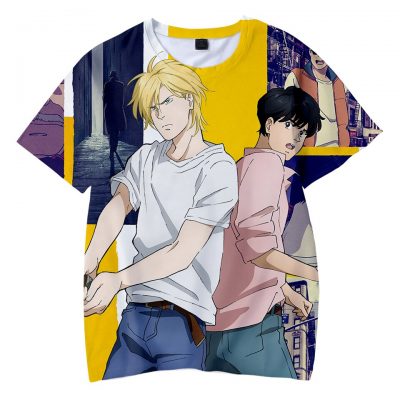 Banana Fish 3D Print T Shirt Men Women Anime Cosplay Streetwear Oversized T Shirt Harajuku Sport 3 - Banana Fish Store