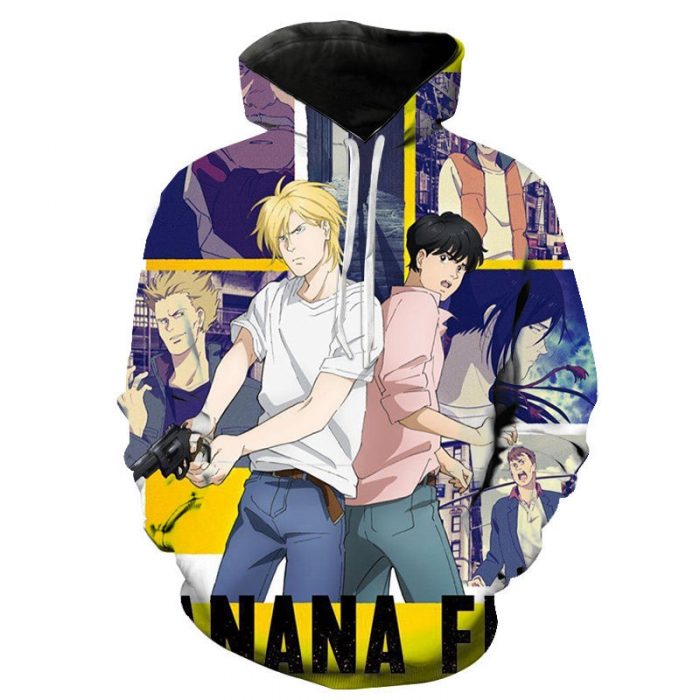 New Casual Sweatshirts Men Women Children Banana Fish Hoodies 3D Printed Pullover Boy Girl Kids Long - Banana Fish Store