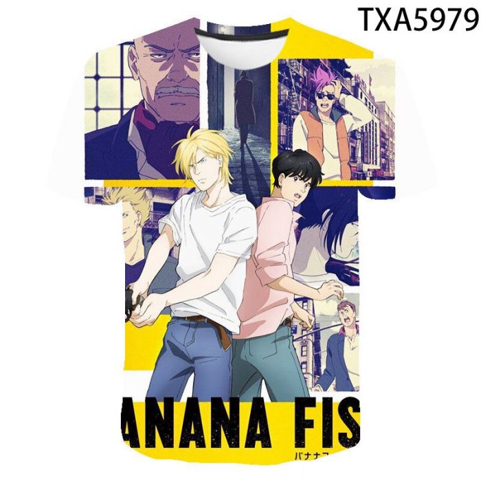 New Summer 3D Printed T Shirt Banana Fish Casual Men Women Children Fashion Short Sleeve Boy 2 - Banana Fish Store