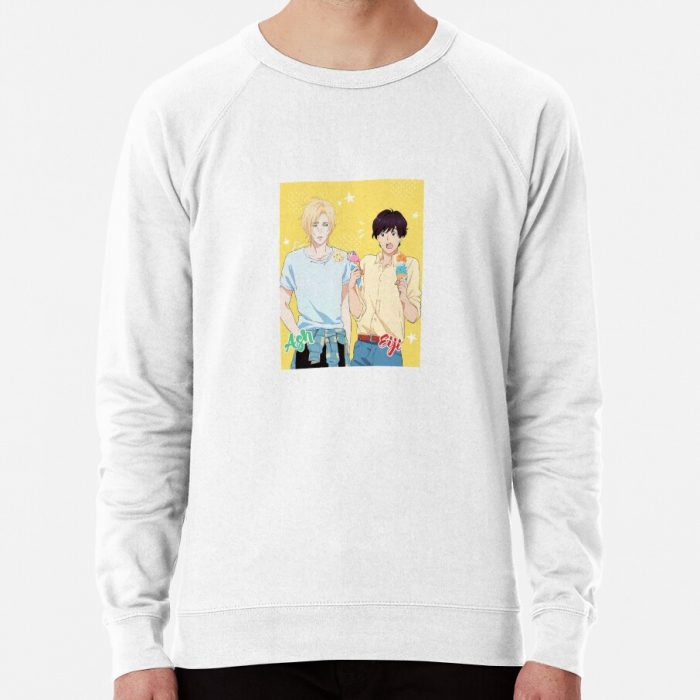 Banana Fish Ash And Eiji Ice Cream Sweatshirt Official Cow Anime Merch