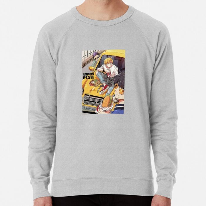 Cute Banana Fish With Car Sweatshirt Official Cow Anime Merch