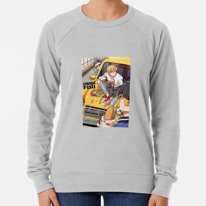 Cute Banana Fish With Car Sweatshirt Official Cow Anime Merch