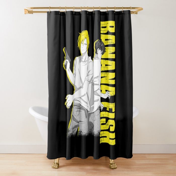 Banana Fish Tribute Design Gift For Fan Shower Curtain Official Cow Anime Merch