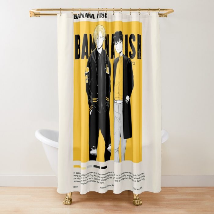 Banana Shower Curtain Official Cow Anime Merch