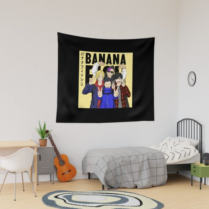 Anime Banana Fish Friend Group Tapestry Official Cow Anime Merch