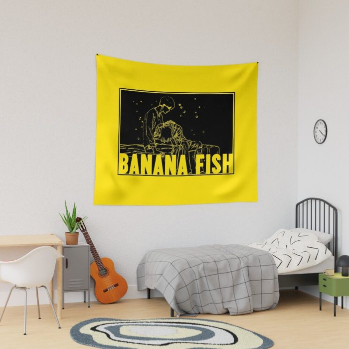 Banana Fish - Ash & Eiji Comfort - White & Colored Backgrounds Tapestry Official Cow Anime Merch