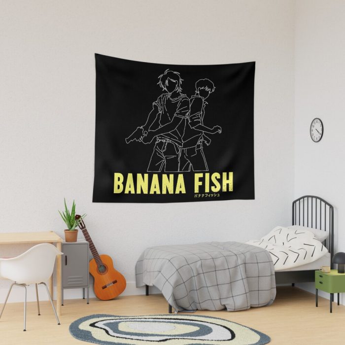 Banana Fish - Ash & Eiji Silhouette Tapestry Official Cow Anime Merch