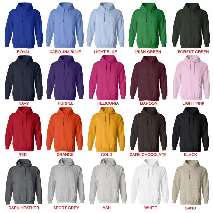 hoodie color chart - Banana Fish Store